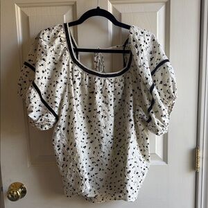 Elegant Black and White Women's Top